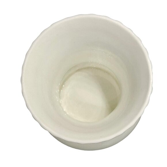 Vintage Coalport Ludlow Bone China White Floral Trumpet Shaped Vase 4" - Picture 4 of 5